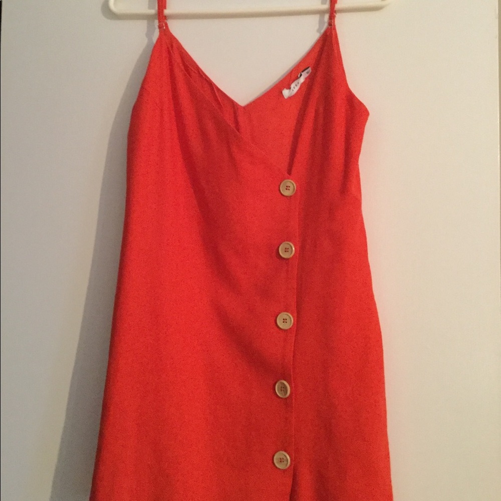 Lush red cotton dress
